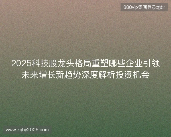 2025科技股龙头格局重塑哪些企业引领未来增长新趋势深度解析投资机会 2025科技股龙头格局重塑哪些企业引领未来增长新趋势深度解析投资机会